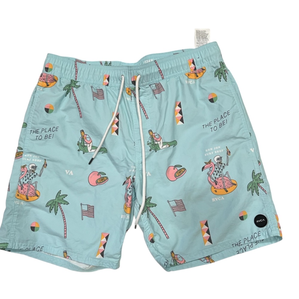 RVCA men swim shorts size M